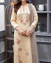 Humdum Ivory Viscose Suit- Pakistani Winter Dress