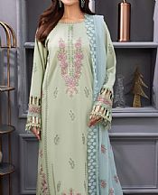 Humdum Pale Green Viscose Suit- Pakistani Winter Dress