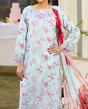 Humdum Turquoise Lawn Suit- Pakistani Designer Lawn Suits