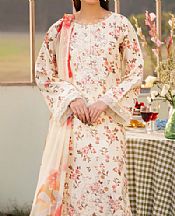 Humdum Off-white Lawn Suit- Pakistani Designer Lawn Suits