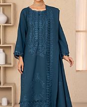 Humdum Teal Wool Suit- Pakistani Winter Clothing