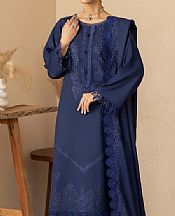 Humdum Navy Blue Wool Suit- Pakistani Winter Dress