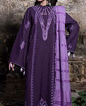 Humdum Purple Wool Suit- Pakistani Winter Clothing