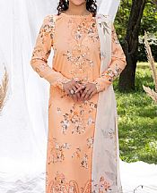Humdum Peach Lawn Suit- Pakistani Designer Lawn Suits
