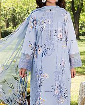 Humdum Lavender Grey Lawn Suit- Pakistani Designer Lawn Suits