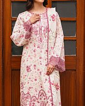 Humdum White/Pink Khaddar Suit- Pakistani Winter Dress