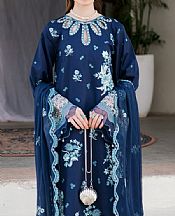 Humdum Blue Zodiac Lawn Suit- Pakistani Lawn Dress