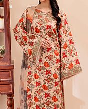 Humdum Ivory Viscose Suit- Pakistani Winter Dress