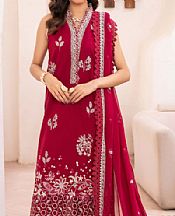 Humdum Crimson Lawn Suit- Pakistani Designer Lawn Suits