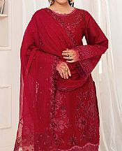 Humdum Maroon Lawn Suit- Pakistani Lawn Dress