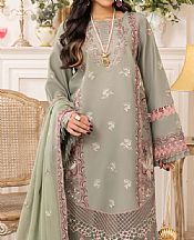 Humdum Sage Lawn Suit- Pakistani Designer Lawn Suits