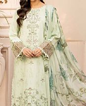 Humdum Light Green Lawn Suit- Pakistani Designer Lawn Suits