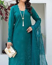 Humdum Teal Lawn Suit- Pakistani Designer Lawn Suits
