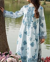 Humdum Off White/Blue Lawn Suit- Pakistani Designer Lawn Suits