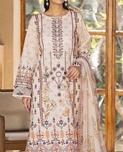 Humdum Off White Lawn Suit- Pakistani Lawn Dress