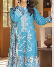Humdum Turquoise Lawn Suit- Pakistani Lawn Dress
