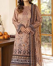 Humdum Light Taupe Lawn Suit- Pakistani Designer Lawn Suits