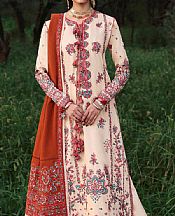 Hussain Rehar Ivory Karandi Suit- Pakistani Winter Dress