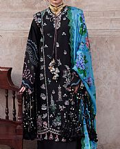 Hussain Rehar Black Lawn Suit- Pakistani Lawn Dress