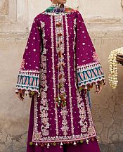 Hussain Rehar Magenta Lawn Suit- Pakistani Lawn Dress