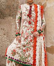 Hussain Rehar Off-white Karandi Suit