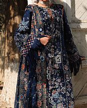 Hussain Rehar Oxford Blue Lawn Suit- Pakistani Lawn Dress