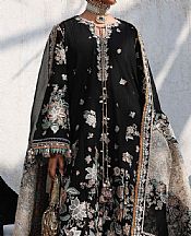 Hussain Rehar Black Lawn Suit- Pakistani Designer Lawn Suits