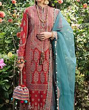Red Karandi Suit- Pakistani Winter Dress