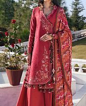 Carrot Red Khaddar Suit