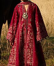 Hussain Rehar Scarlet Lawn Suit- Pakistani Designer Lawn Suits