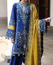 Hussain Rehar Blue Lawn Suit- Pakistani Lawn Dress
