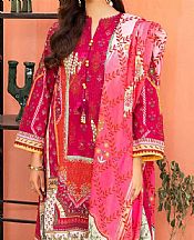 Gul Ahmed Magenta Cambric Suit- Pakistani Designer Lawn Suits
