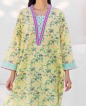Gul Ahmed Light Golden Cambric Suit (2 Pcs)- Pakistani Lawn Dress