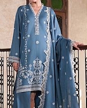 Image Pastel Blue Cotton Suit- Pakistani Lawn Dress