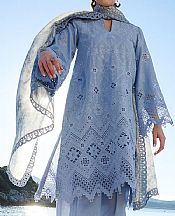 Image Cornflower Blue Lawn Suit- Pakistani Designer Lawn Suits