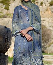 Image Dusk Blue/Green Cotton Suit- Pakistani Lawn Dress
