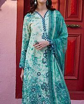 Image Sea Green Cotton Suit- Pakistani Designer Lawn Suits