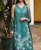 Image Teal Cotton Suit- Pakistani Designer Lawn Suits