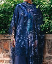 Navy Blue Lawn Suit