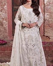 Imrozia Off-white Organza Suit- Pakistani Chiffon Dress