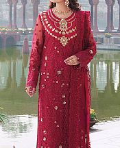 Imrozia Wine Red Net Suit- Pakistani Designer Chiffon Suit