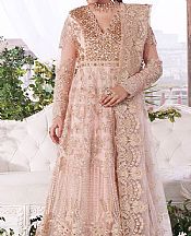 Imrozia Peach Net Suit- Pakistani Designer Chiffon Suit