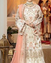 Imrozia Off White Organza Suit- Pakistani Designer Chiffon Suit