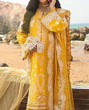 Imrozia Mustard Lawn Suit- Pakistani Designer Lawn Suits