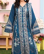 Imrozia Denim Blue Lawn Suit- Pakistani Designer Lawn Suits