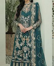 Teal Net Suit- Pakistani Chiffon Dress