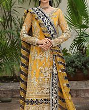 Imrozia Mustard Organza Suit- Pakistani Chiffon Dress