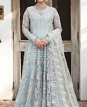 Imrozia Light Turquoise Organza Suit- Pakistani Designer Chiffon Suit
