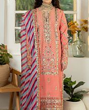 Imrozia Coral Pink Silk Suit- Pakistani Chiffon Dress