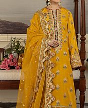 Imrozia Mustard Silk Suit- Pakistani Chiffon Dress